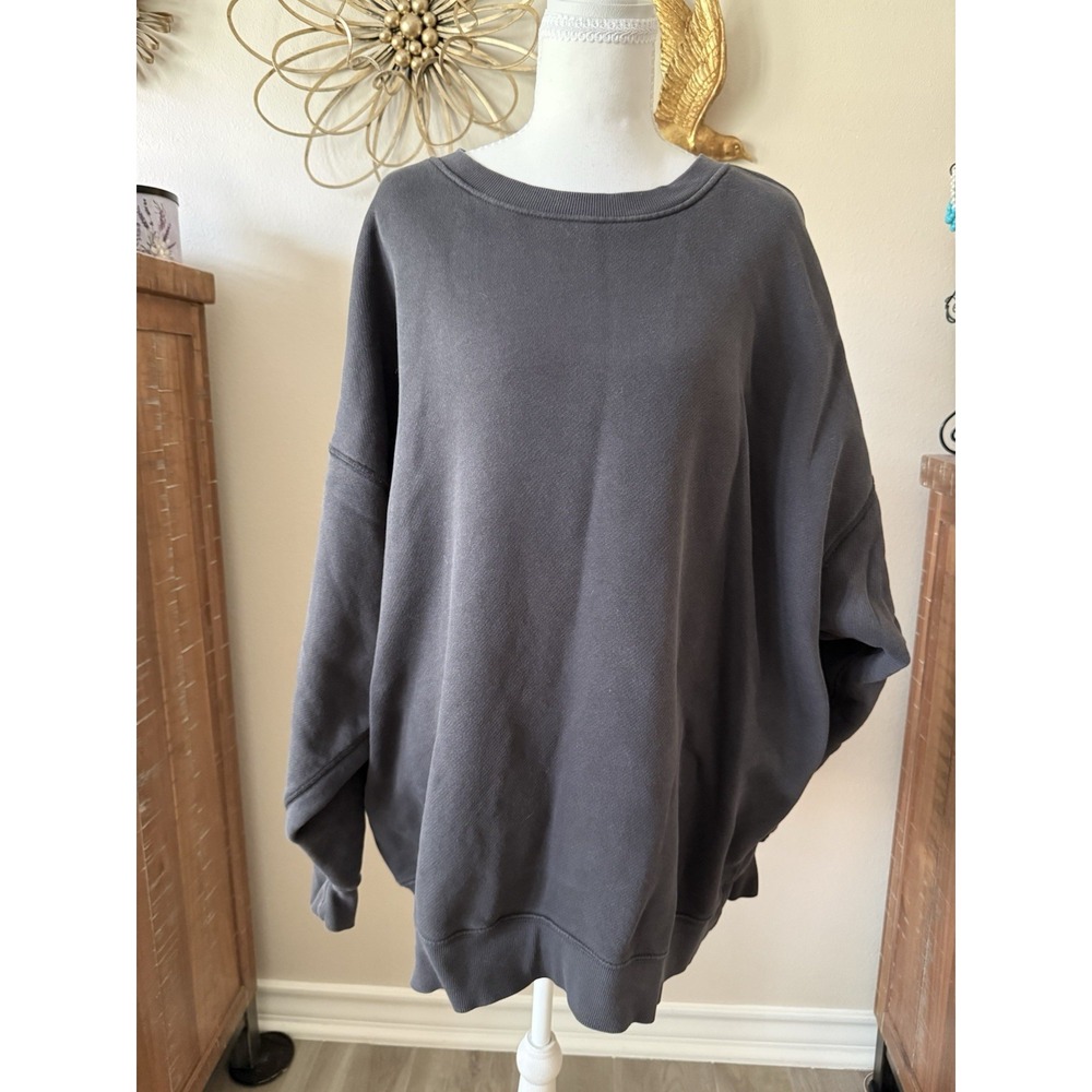 Elwood Classic Core Crewneck Sweatshirt Men XL Vintage Black Organic Cotton